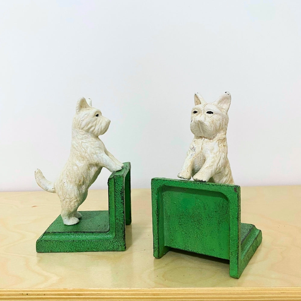 Cast Iron Westie Bookends