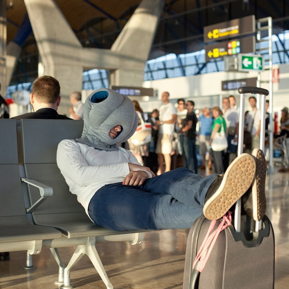 OstrichPillow Original Immersive Travel Pillow Sleepy Blue