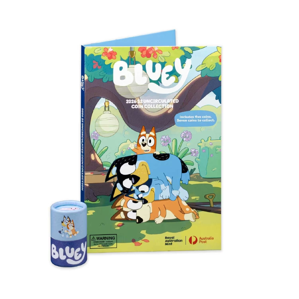 2026 Bluey $2 Uncirculated Folder and SEALED Tube Set